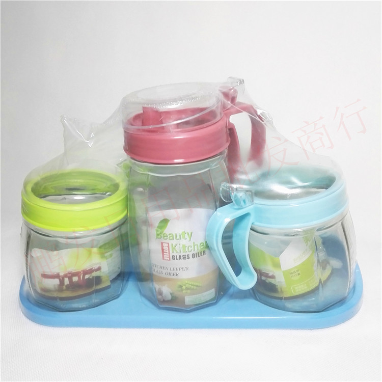 美廚1615玻璃油壺調(diào)味盒三件套 高性價(jià)比的廚房日常伴侶